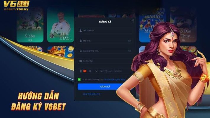 Hướng dẫn tạo tài khoản thành viên V6bet