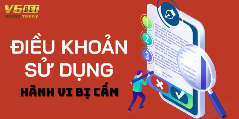 Hành vi bị cấm với điều khoản sử dụng V6bet