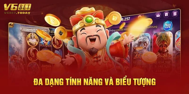 Đa dạng tính năng và biểu tượng nổi bậc tại V6bet